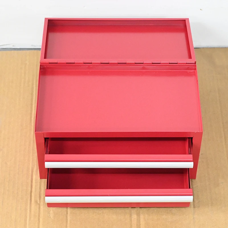 a forHome Improvement Waterproof Portable Tool Box with Flip Top Lid 2 Drawers Organizer for DIY Projects Household Repair