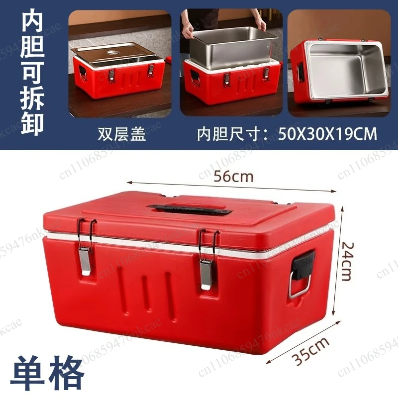 Multi Compartments Thermal Cooler Box Portable Food Warmer Insulated Food Storage Container