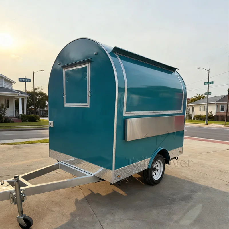 

Street Mobile Kitchen Food Trailer Barbecue Hot Dog French Fries Tacos Hamburger Wholesale-Used-Food-Trucks-for-Sale