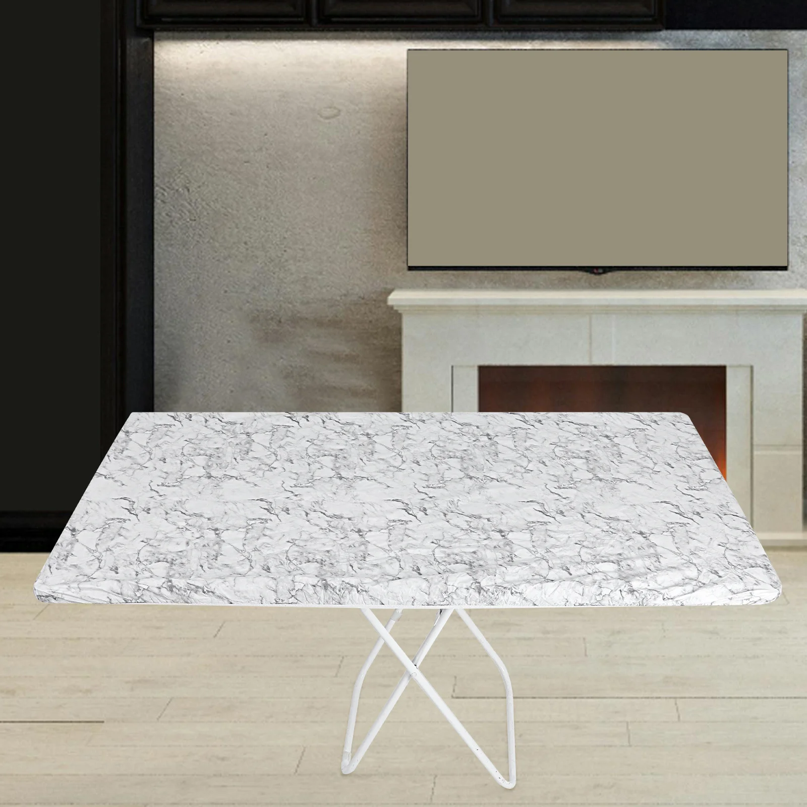 

1Set Fitted Patio Table Cover Waterproof Dust-Resistant Elastic Edge Design for Garden Courtyard Coffee Table Use