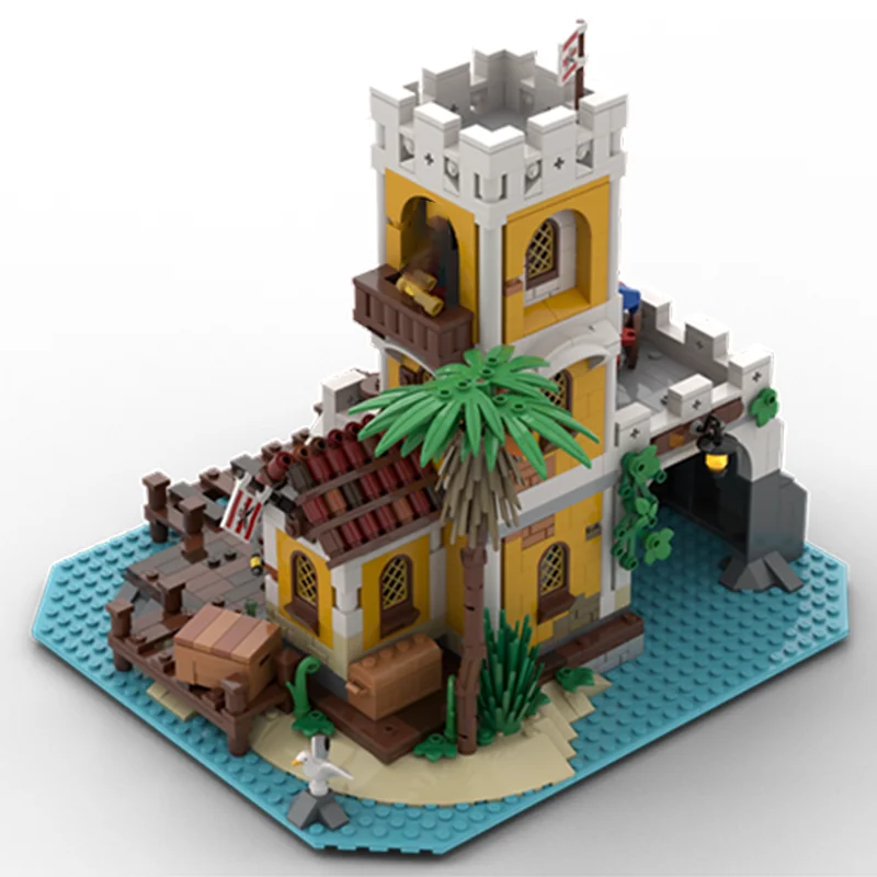 1179pcs MOC Imperial Outpost Remake Pirates Model Building Blocks Tabletop Decor, Home Decor Bookshelf Display Gift For Adults