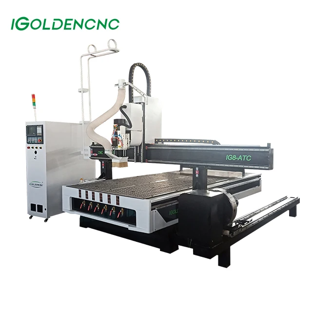 Changer Auto Tool Atc 1325 Cnc Router 4 Axis 3D Máquina de escultura em madeira com rotativo