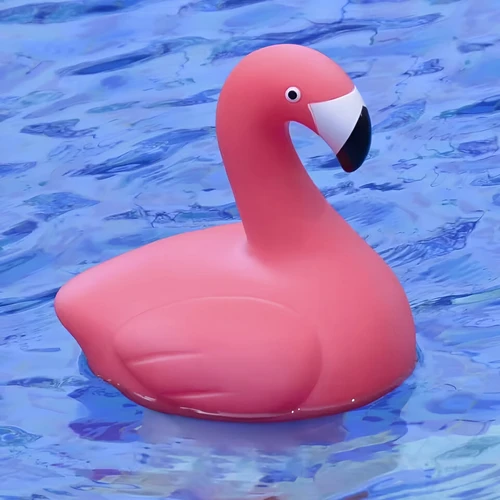 Imagen 1 del producto Dispensador de cloro flotante de gran capacidad para piscina, flotador químico, flamenco rosa