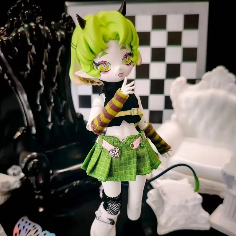 

New Cooze 1/8 Bjd Devil's Horns Слепая коробка Подвижная кукла Орнамент Изысканные игрушки Совместная мобильность Креативная настольная коллекция игрушек.