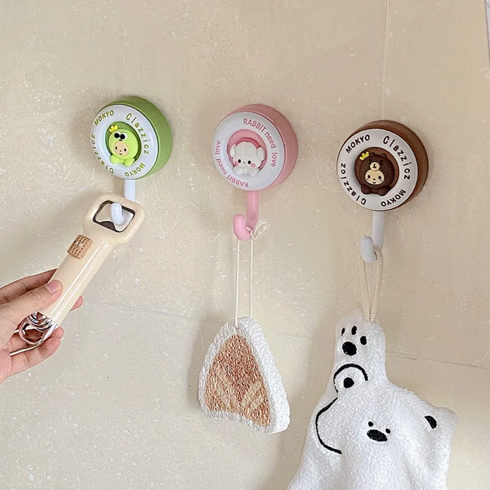 Cartoon Animals Decorative Hook Delicate Punch Free Cartoon Robe Hook Home Decor Strong Bearing Wall Hook Bathroom Hardware