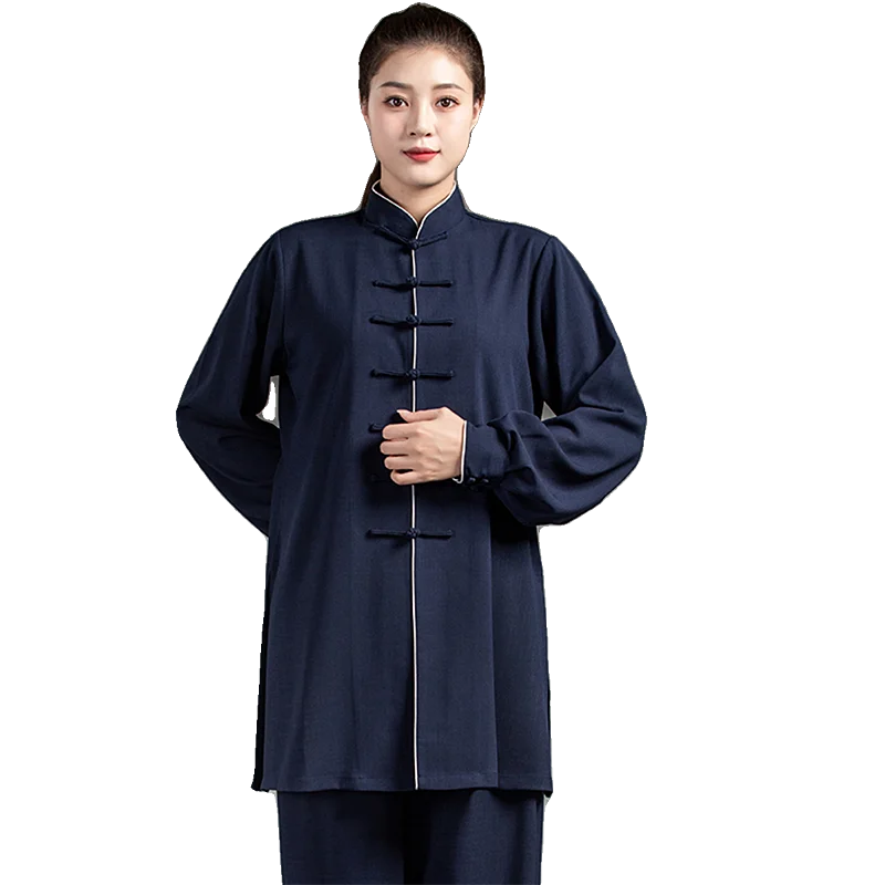 Premium High-End Unisex Tai Chi Practice Uniform Spring/Autumn 2026 New Color Block Comfort Fit for Performance & Daily Practice