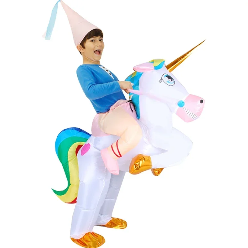 SN88 disfraz inflable de unicornio para niños, Carnaval, Halloween, mascota Animal para niños y niñas, disfraces de fiesta de Anime, vestido S * # 2@5