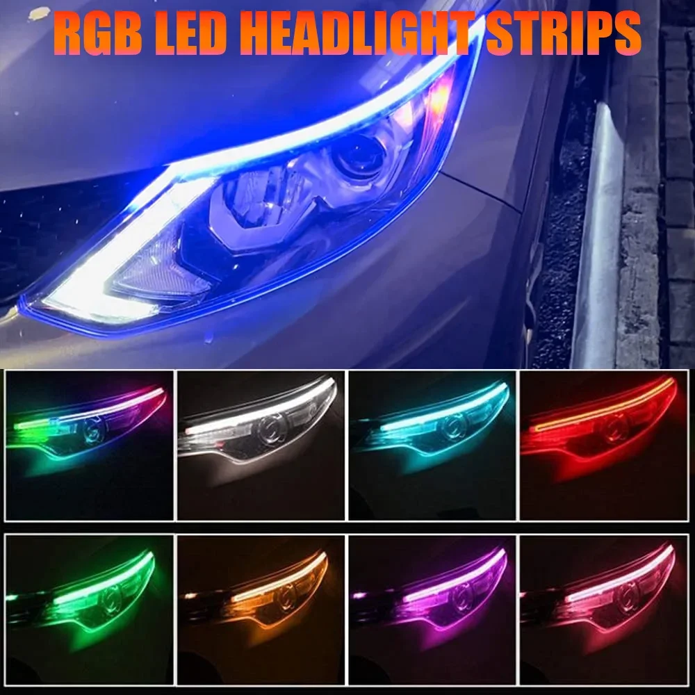 Aramox 2X 30 LED Voiture 12V LED Stripe DC Feux Diurnes DRL Conduite Lumière du Jour Lampe Clignotants