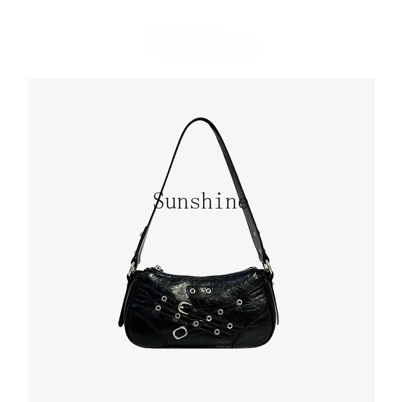 

Fashion versatile locomotive style armpit bag single shoulder oblique span bag