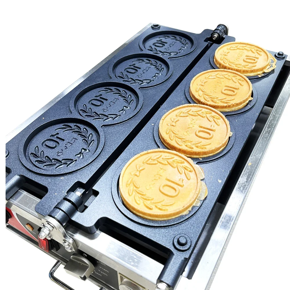 Commercial Custom Cheese Coin Makers Customization The Pan Is Carved By CNC 10 Yen Coin Cheese Pancake Bread Maker
