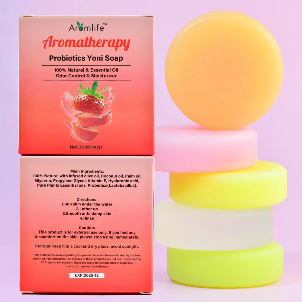 2x Handmade Probiotic Yoni Soap Bar Vaginal PH Balance Women Private Intimate Health Care Skin Cleansing Wash Body Moisturizer