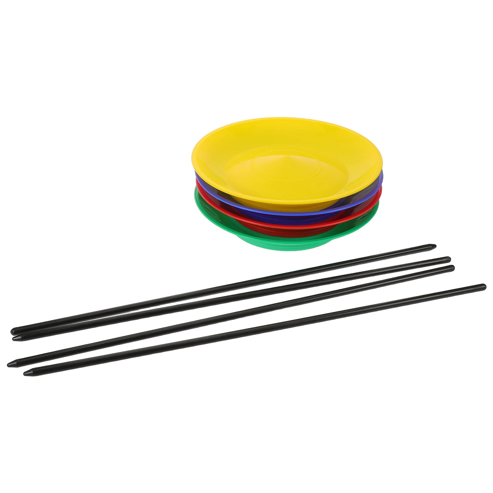 

1 Set Spinning Plates Rotating Plate Set With Hand Sticks Plastic Spinning For Colorful Juggling