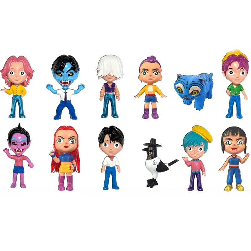 Figurki Kpop Demon Hunters Anime Zabawki Figurki Ruchome Stawy Figurka Model Lalki Dekoracja Urodzinowa dla Dzieci Prezent Zabawka