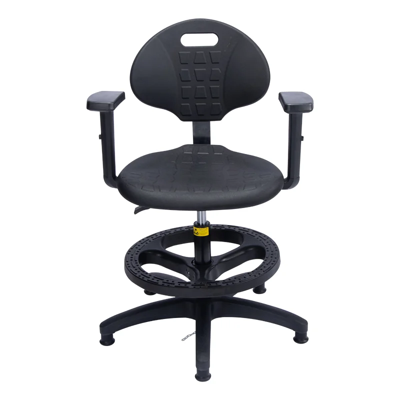 Ergonomic ESD Adjustable Lab Chair with Armrest and Hand Rest Padding Backrest for Clean Room Chemistry Lab  Science