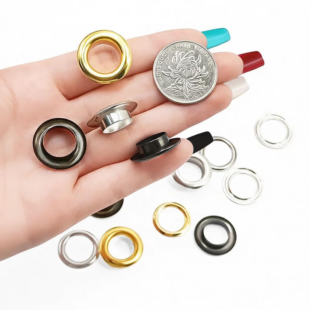 Premium Iron Grommets Eyelets For Fabric Textile Shoes Bags Tents DIY Projects Round Edge Metal Hardware Professional Parts