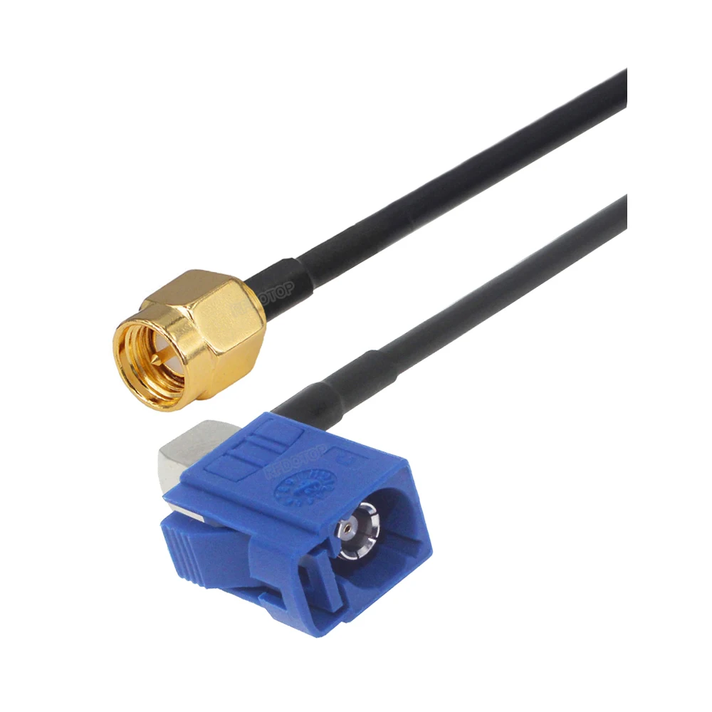 RAL5005 Fakra C Male/ Female to SMA Type Connector RG174 Cable Adapter Car GPS Navigation Antenna Extension Cord RF Coax Pigtail