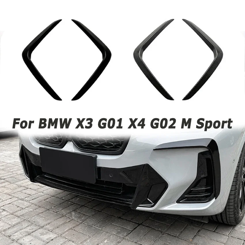 

Car Front Bumper Air Vent For BMW X3 G01 X4 G02 M Sport 2018-2025 Car Front Splitter Wind Knife Fog Lamp Grille Trim Cover