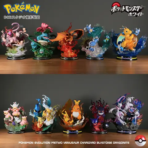 Pokemon Anime Figure Vulpix Scene Versione Figurine Giocattoli Collezione di modelli in PVC Bambole sorpresa scatola misteriosa regalo per un bambino