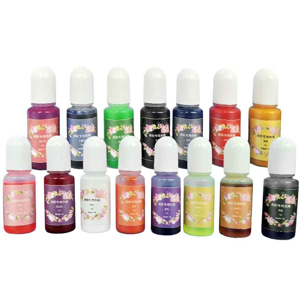 15 Renk/Set Sıvı Epoksi El Sanatları Pigment Boyama Malzemesi Yüksek Konsantre Reçine