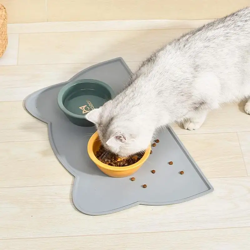 Silicone Pet Mat Pet Food Feeding Pad Waterproof Dog Cat Bowl Food Mat Puppy Feeder Tray Water Cushion Placemat