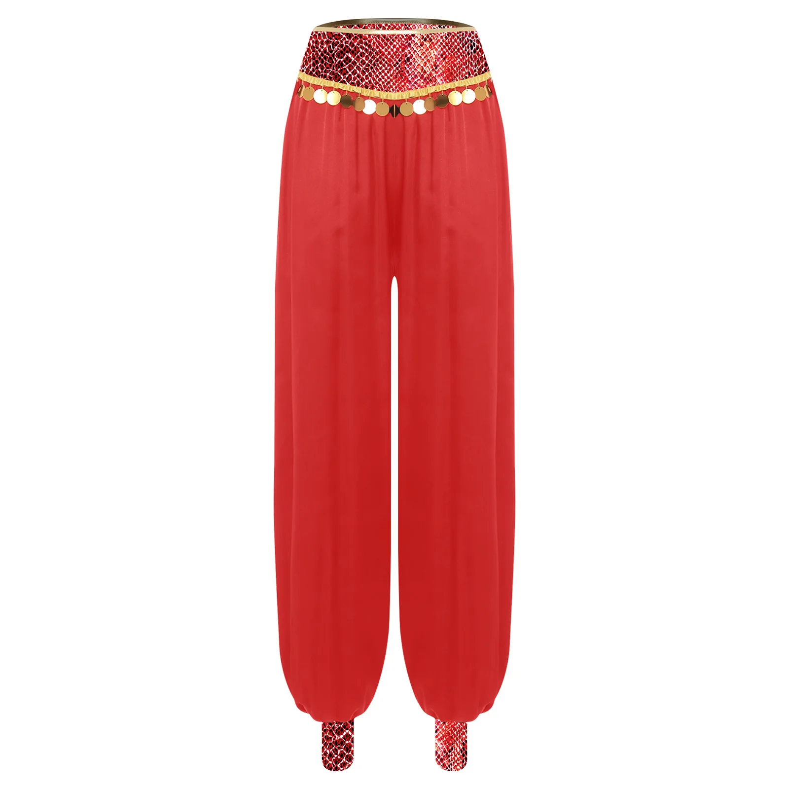 여자 인도 요정 밸리 댄스 카니발 벨리 우드 의상 아라비안 공주 블루머 스플 라이스 스팽글 프린지 하렘 바지 바지