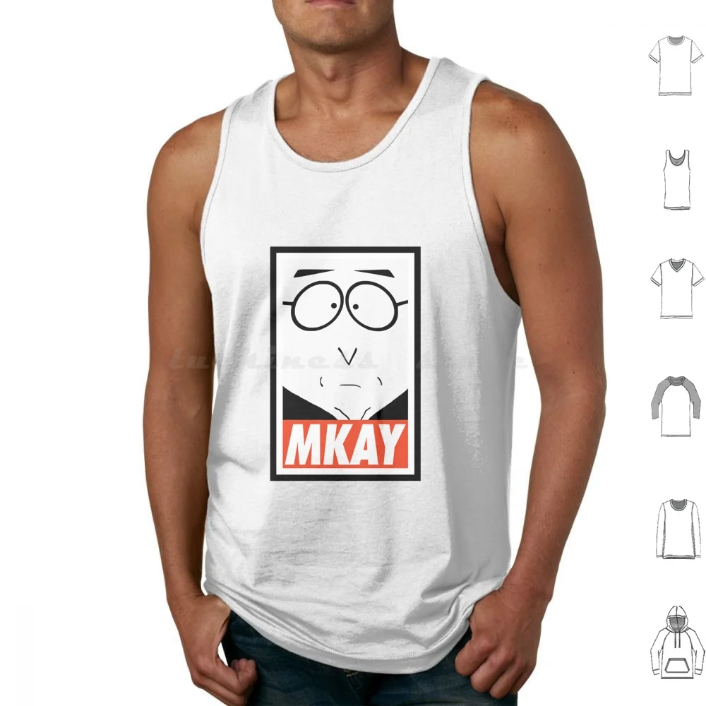 Mkay camisetas sin mangas chaleco sin mangas divertido Cartman Kenny Eric Cartman Park Kyle South dibujos animados Stan Marsh Butters Eric Randy Tv