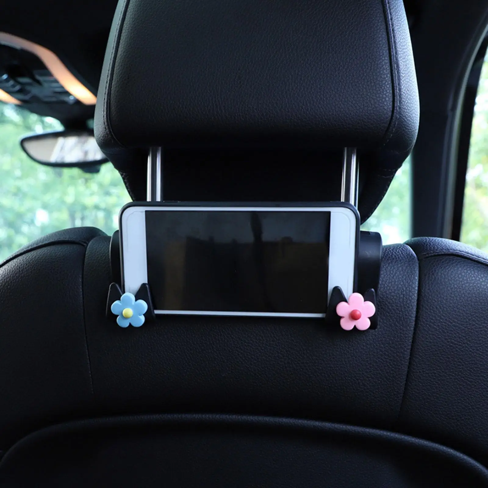 Multifunctional Flower Shape Car Hook Cute Car Seat Back Creative Storage Hook Car Decoration Products