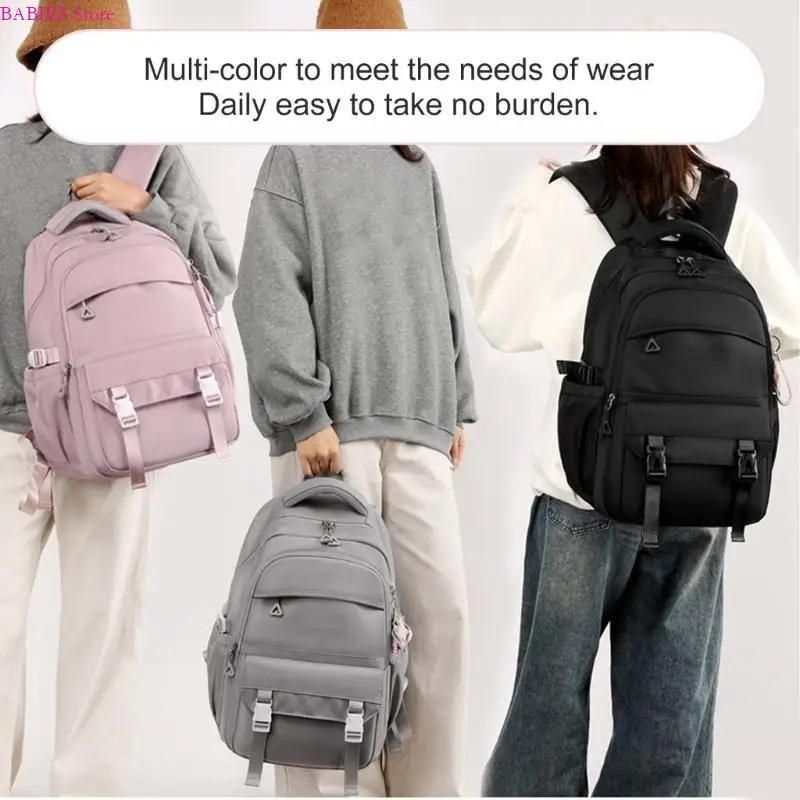 

C9GB Water Resistant Backpack for Student Charm Large Capacity School Travel Bag