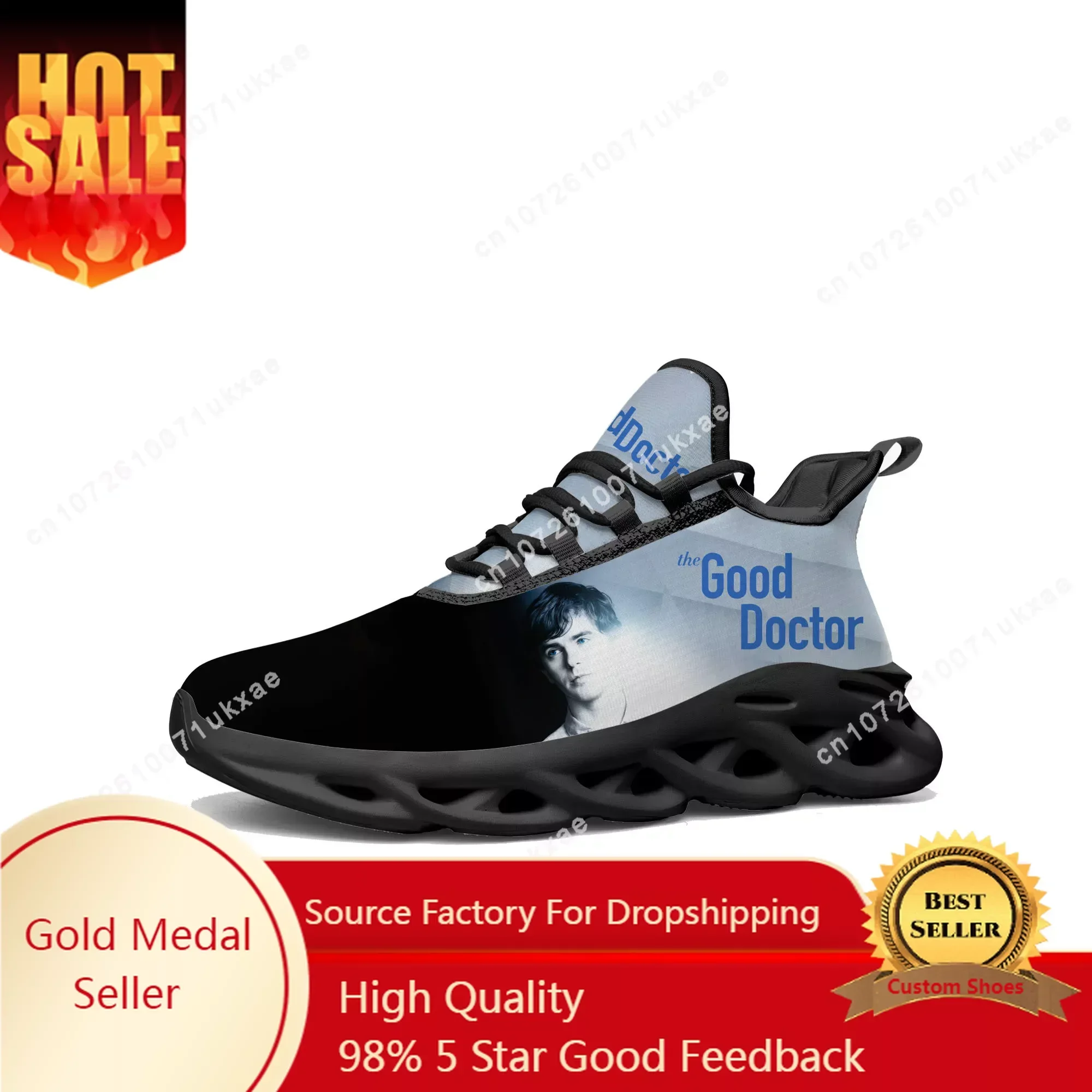 

The Good Doctor Flats Sneakers Mens Womens Sports Shoes High Quality Freddie Highmore Sneaker Lace Up Mesh Footwear custom Shoe