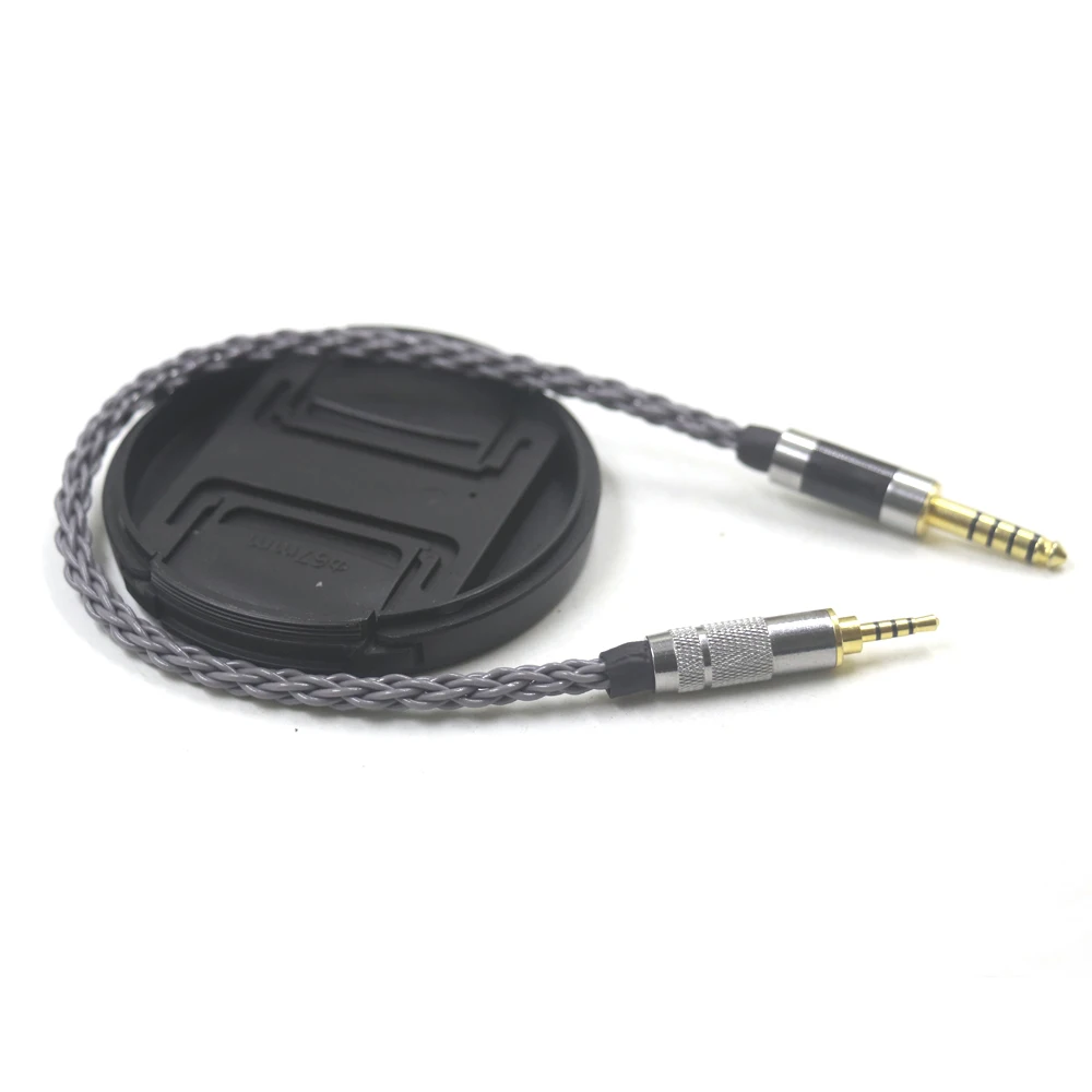 Grey Audio Cable 4.4 Male To 2.5 Male Balanced Silver-Plating Cord 4.4mm To 2.5mm Adapter For Hifi MP3 Music Player