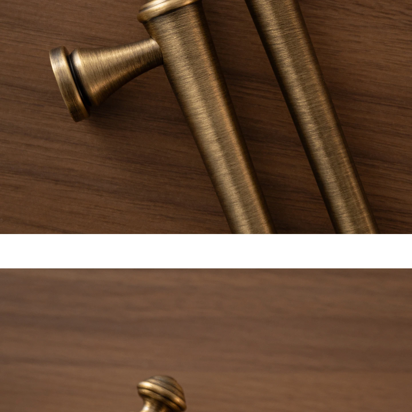 Antique brushed brass cabinet pull 26