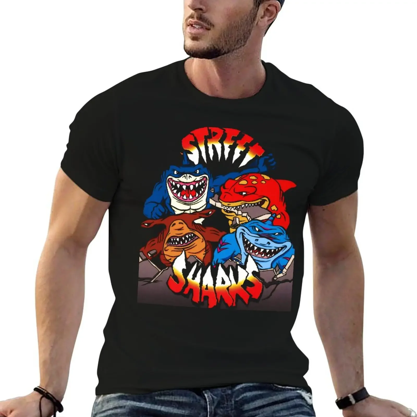 

Street Sharks Grouop / Logo T-Shirt graphics anime figures aesthetic clothes t shirts for men cotton