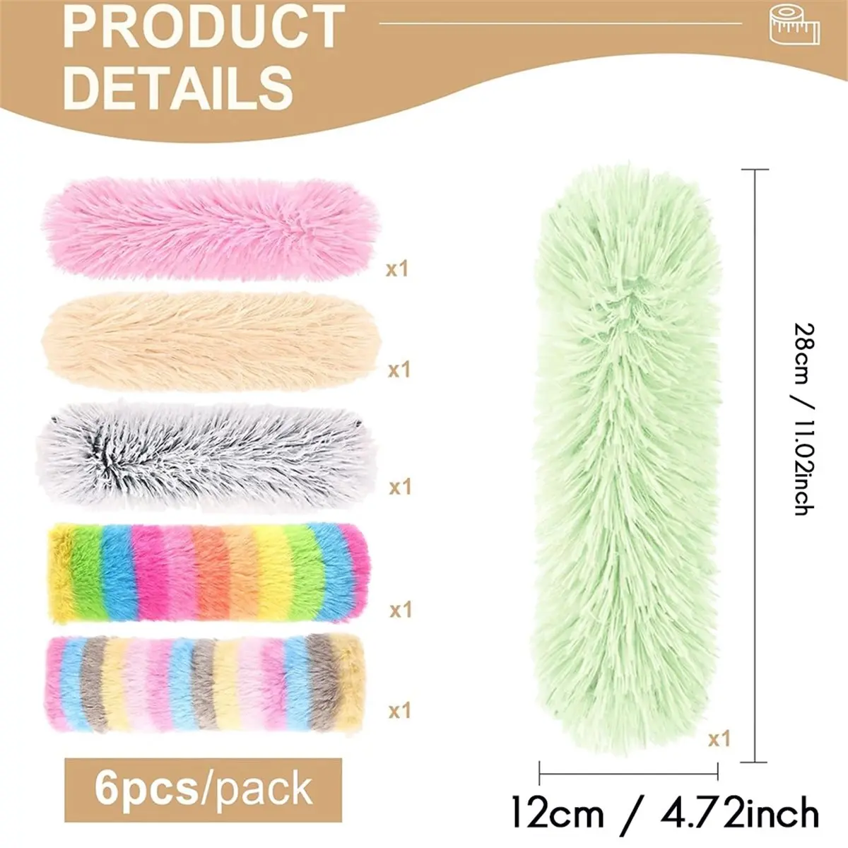 【AT48】 NEW 6pcs Cat Toys ,Crinkle Sound with Catnip Inside, Interactive Indoor Kitten , Promotes Kitty Exercise