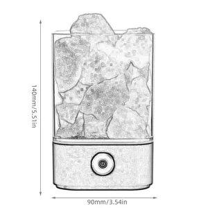 Himalaya -Kristallsalz -Stein -Nachtlicht, negative Ionenlampe, Luftreinigung, South Aid, Quadrat, runde Lampe 12 Hauptverkäufe Luminaria Himalaia Salz - №5