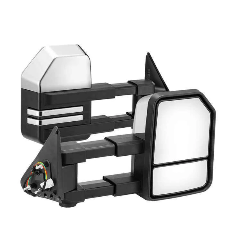 

For Nissan Patrol GU Y61 97-16 Large Field Car Trailer Folding Mirror Silver