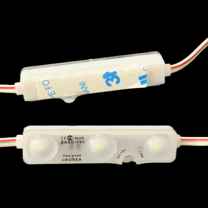 10/20 Buah DC 12V SMD 5730 Modul LED 3 Modul LED Injeksi LED 1.5W Lampu Modul LED Tahan Air IP68 Lampu Latar Tanda LED