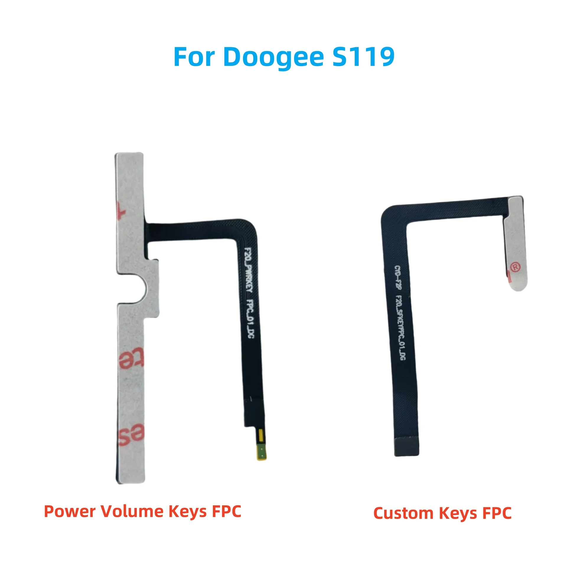 New For Doogee S119 Smart Phone Power Volume Button Flex Cable FPC Side Button Custom Key FPC Repair Accessories Replacement