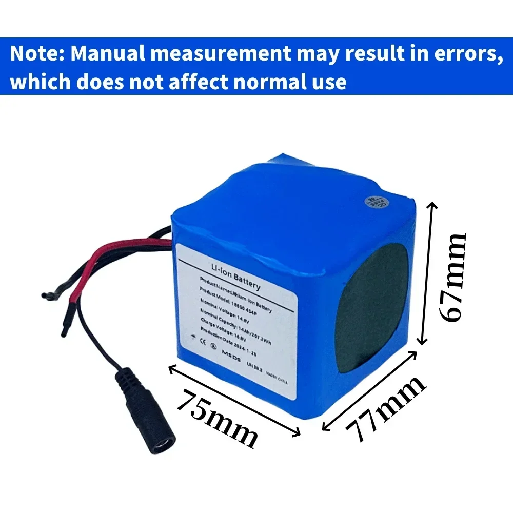 14.8v 14000mAh 4S4P BMS Rechargeable 18650 Li-iom Battery Pack 16.8V 2A Charger For Scooters and Tricycles