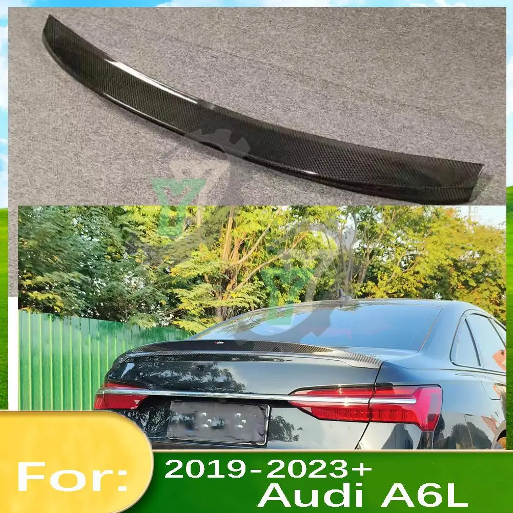 

For Audi A6/A6L 2019-2023 TFSI True carbon fiber Car Rear Roof Trunk Spoiler Lip Window Wing Allroad Avant Unserviceable！！！