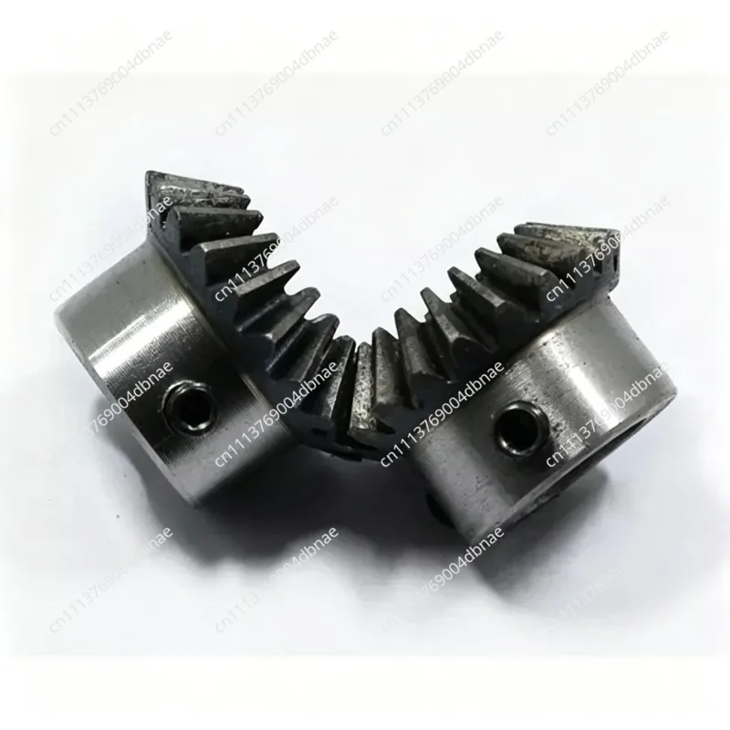 2Pcs bevel gear bevel gear/standard hole bevel gear/90 degrees/45 steel/quenching/screw hole fixing