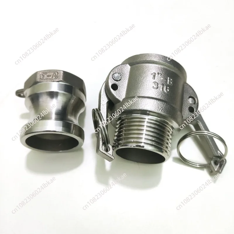 

Stainless steel quick connect coupling male and female fittings locking cam lock coupler straight engineering machinery parts