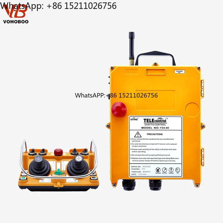 Factory Supply Industrial Remote Multi-Channel Wireless 24V Remote Controller Transmitter Receiver F24-60