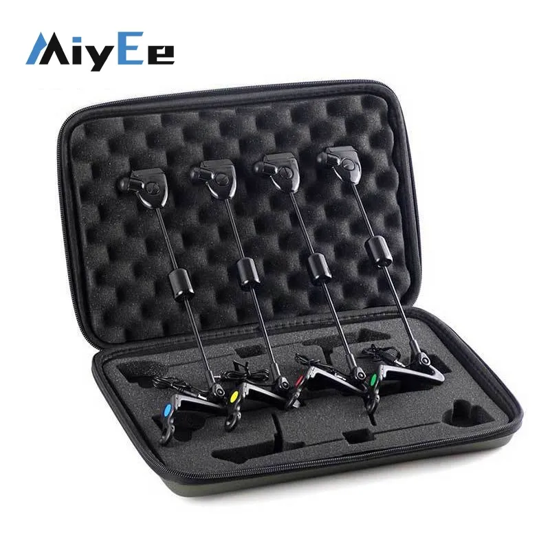 Set of 4pcs Fishing Swingers European-Style Fishing Bite Alarm Swingers with Zippered Protective Case