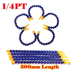 Tubo flessibile flessibile regolabile per tubo del liquido di raffreddamento dell'olio dell'acqua con ugello rotondo in plastica 1/4 con ugello per tubo di raffreddamento della macchina per tornio di fresatura CNC