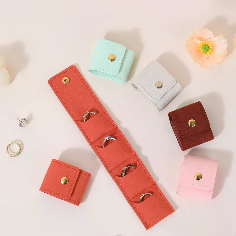 

4 Compartments Jewelry Storage Bag Portable Mini Jewelry Bag Earrings Necklace Ring Organizer Bag Travel Jewelry Storage Case