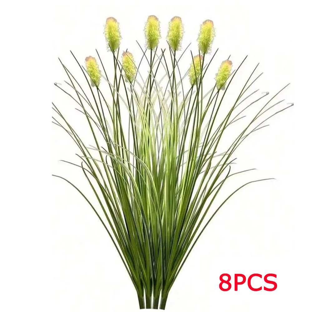 8pcs 자외선 방지 인공 식물 가짜 식물 시뮬레이션 양파 잔디 Diy Pseudograss 정원 홈 실내 장식 식물 냄비