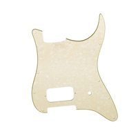 Cream 11 Holes Single Uncovered Humbucker and Pot Slot Guitar Pickguard USA/Mexico Fender Tom Delonge for Strat Style Guitar