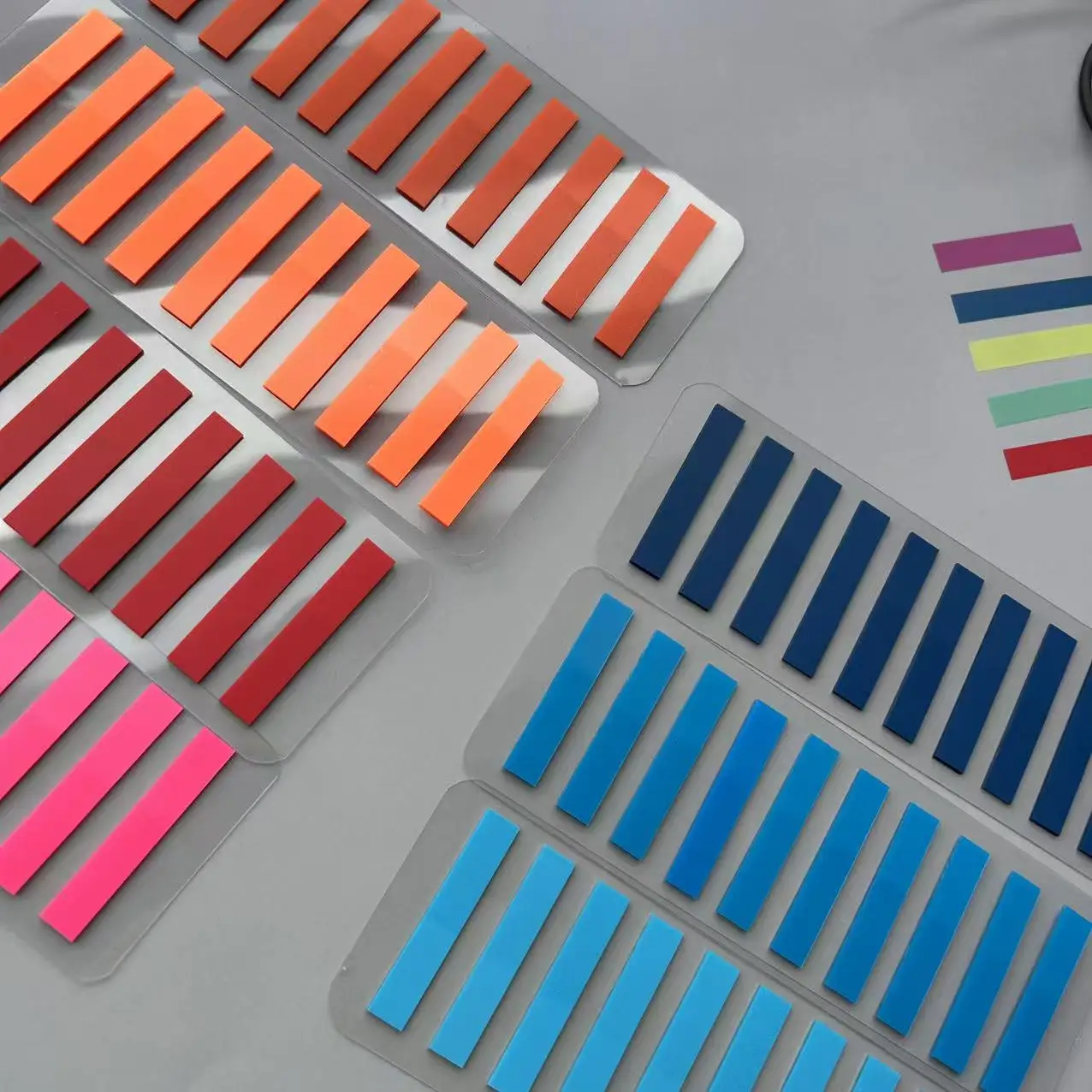 18P Morandi Colore Traslucido PET Indice Adesivi Colore Classificare Segnalibri Cancelleria Memo Pad Notebook Chiave Mark Sticky Notes