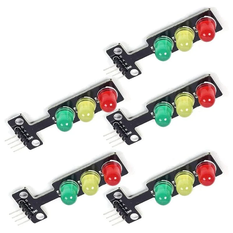 

A47F-5PCS Mini Traffic Light LED DC 5V 5MM Display Module DIY Project Kit, Traffic System Model Traffic Light