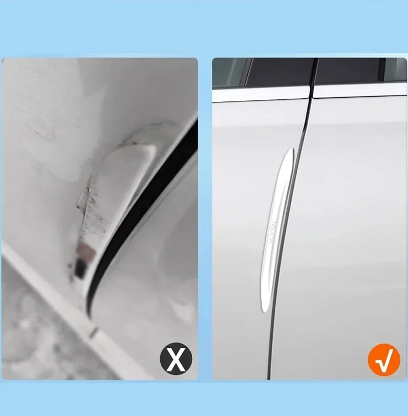 4pc Auto Tür Griff Schüssel Rand Schutz Wachen Puffer Trim Scratch Schutz Aufkleber Anti-kollision Schutz Streifen – Detail 12